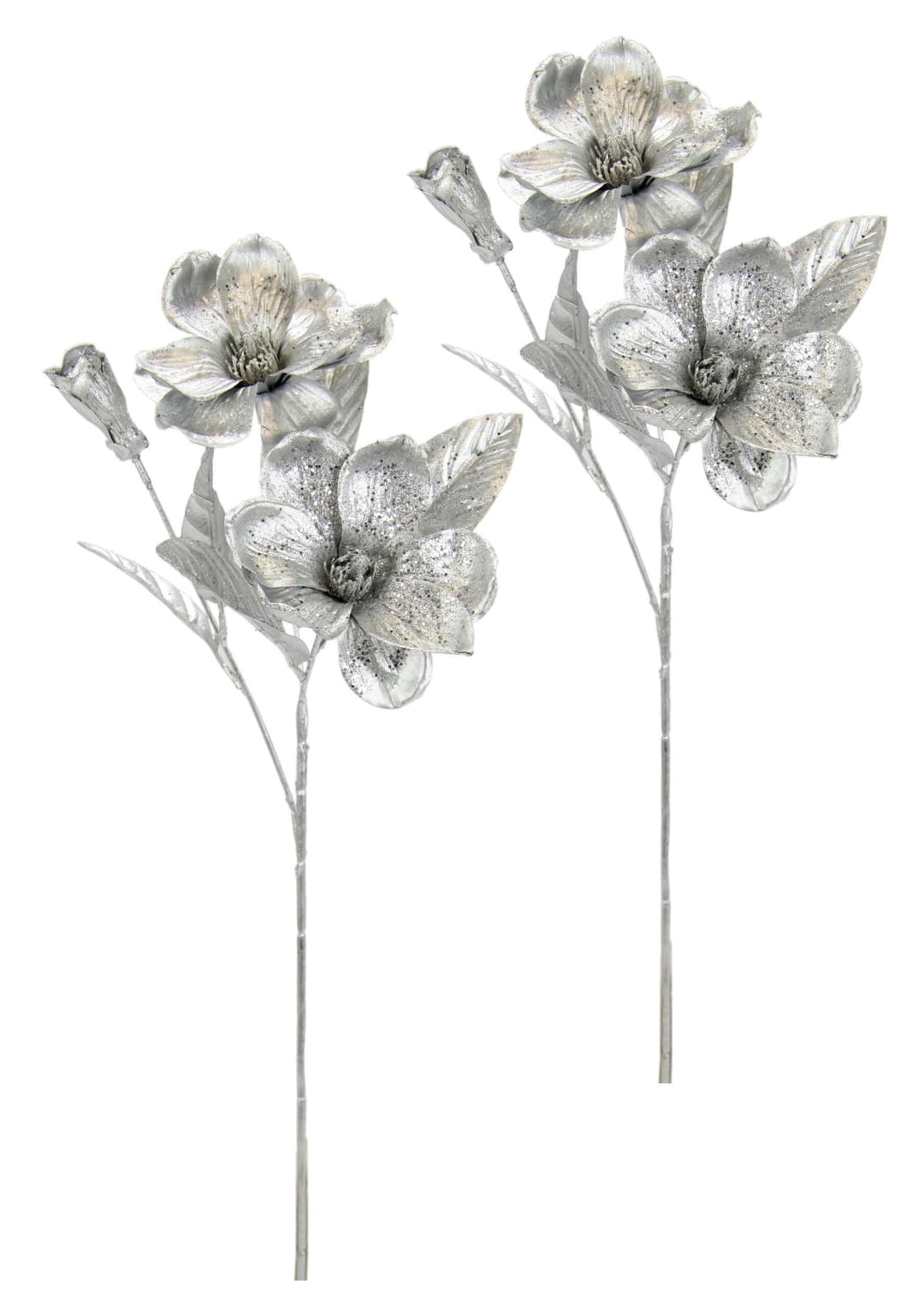 Kunstblume Magnolie | Silber