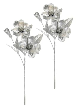 Kunstblume Magnolie | Silber