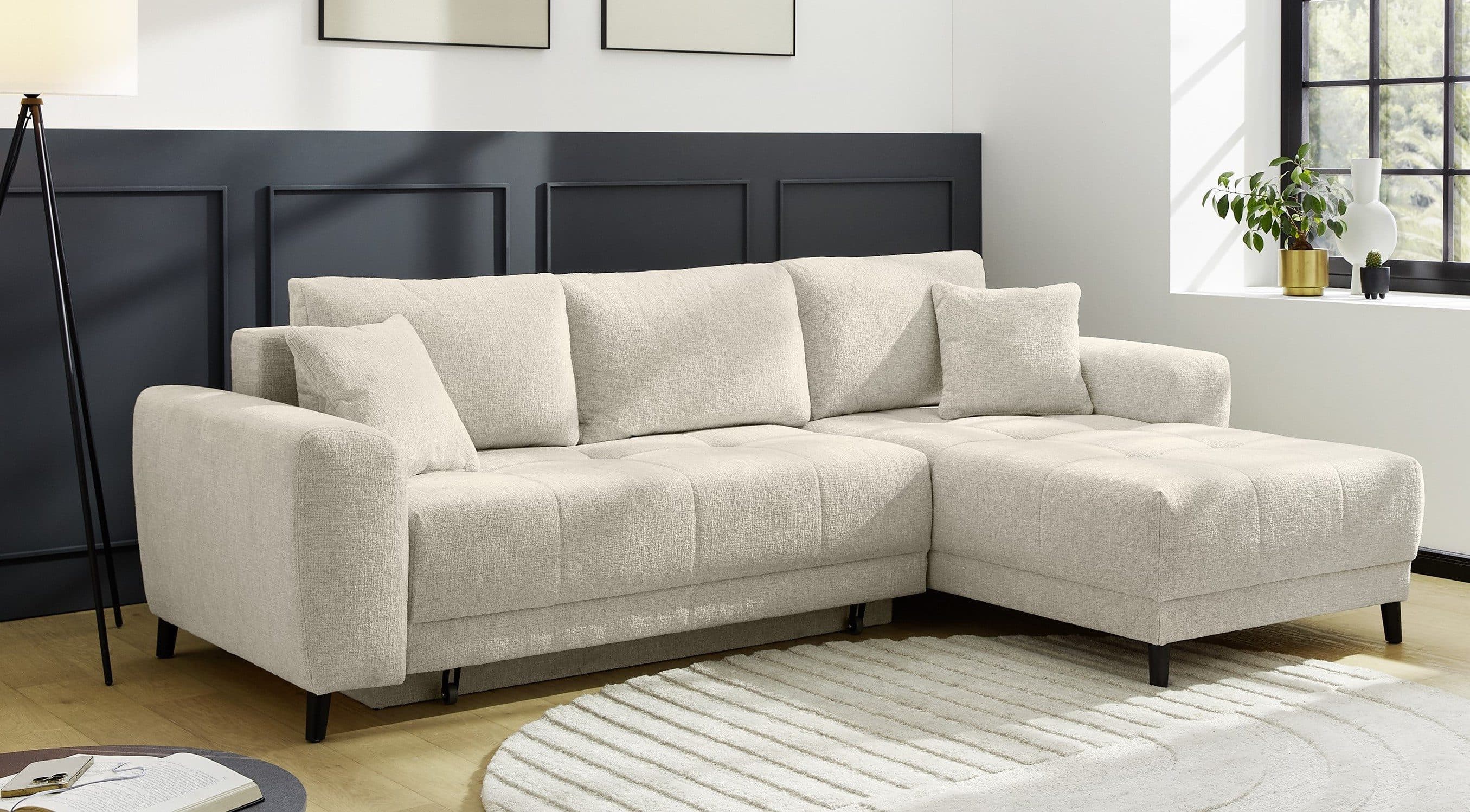 Jockenhöfer Gruppe Ecksofa Beverly L-Form | Beige