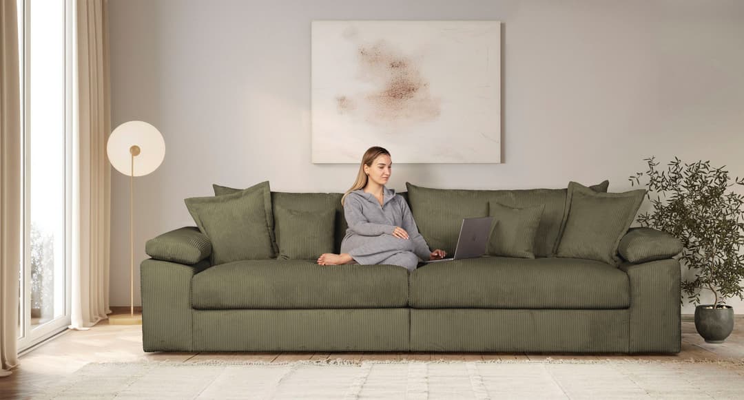Home affaire Big-Sofa Soft&Cosy XXL | Grün