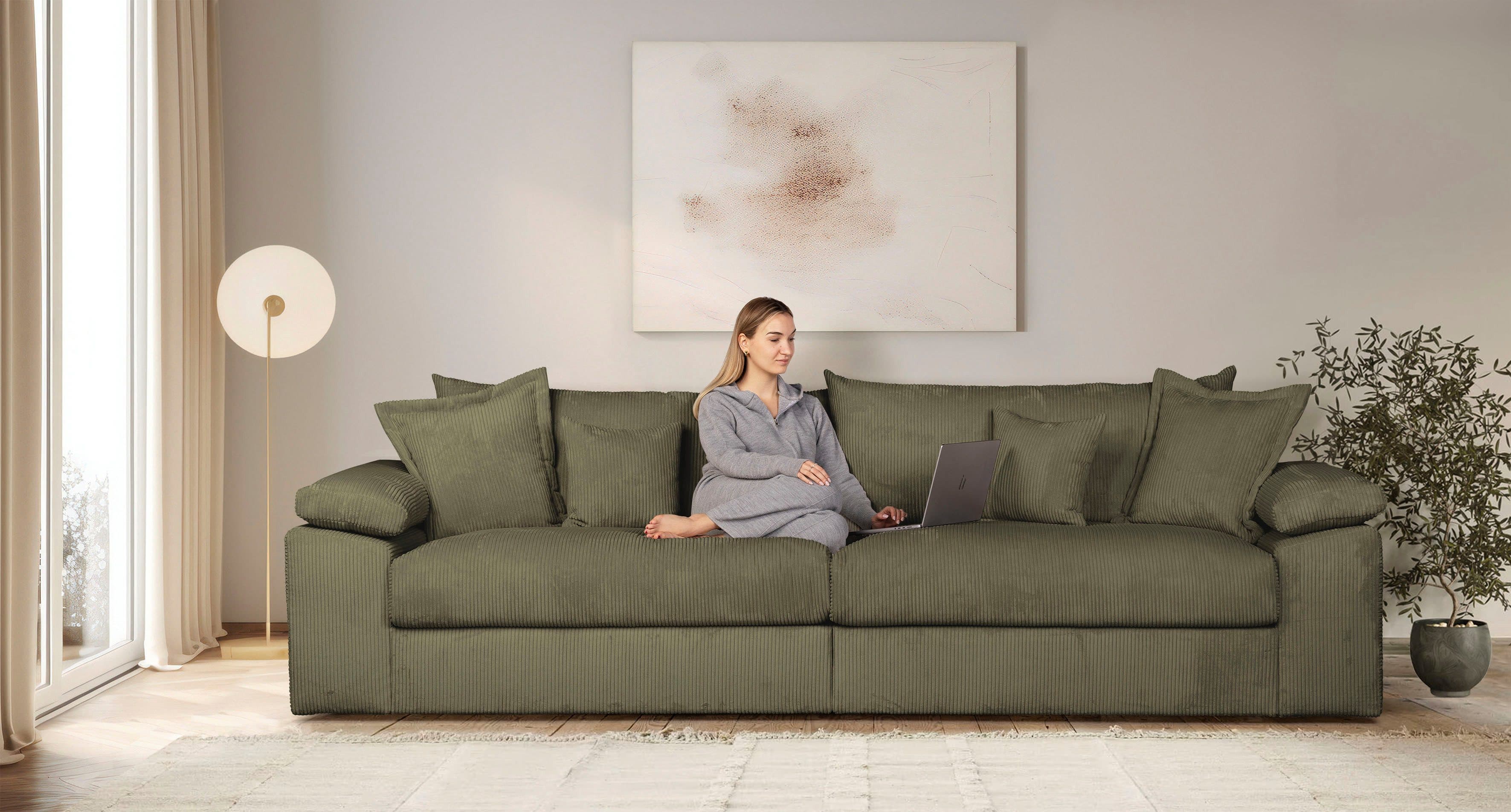 Home affaire Big-Sofa Soft&Cosy XXL | Grün