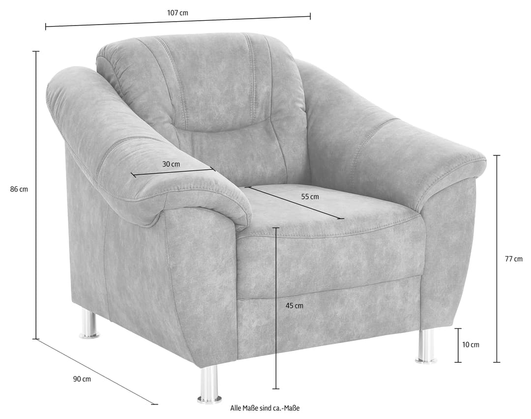 sit&more Sessel Salsa | Grau