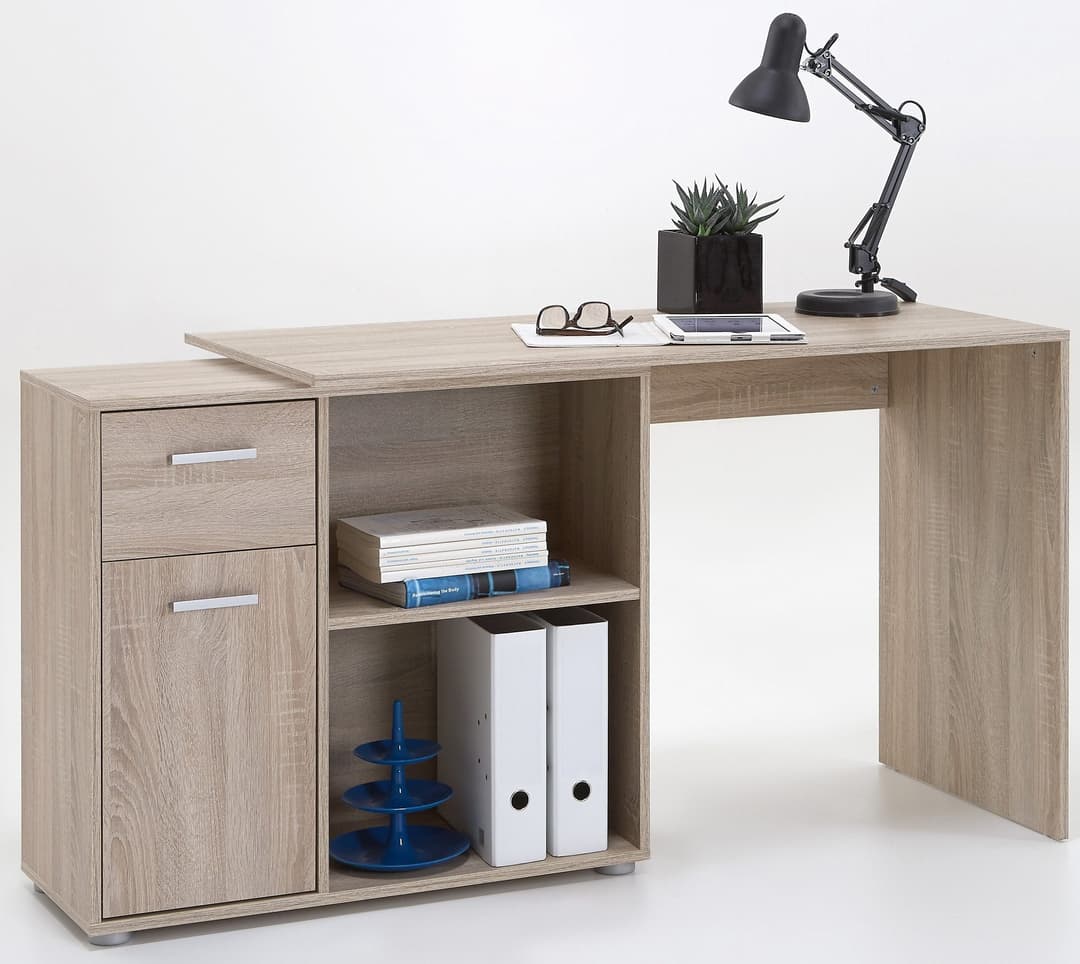 FMD Eckschreibtisch AUGSBURG | Holztöne