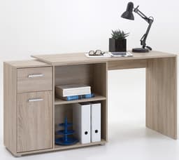FMD Eckschreibtisch AUGSBURG | Holztöne