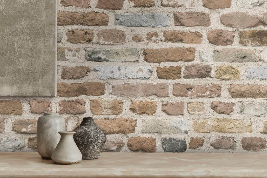 A.S. Création Bricks & Stones Vliestapete | Braun