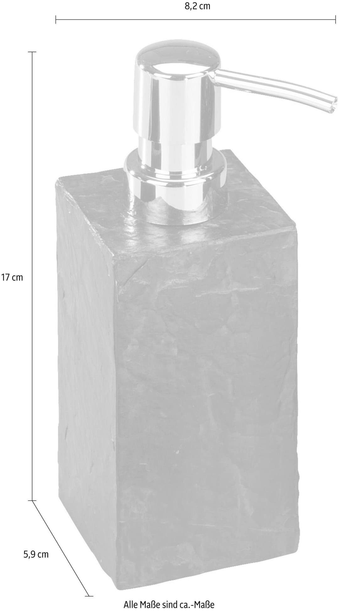 WENKO Seifenspender Slate Rock | Grau