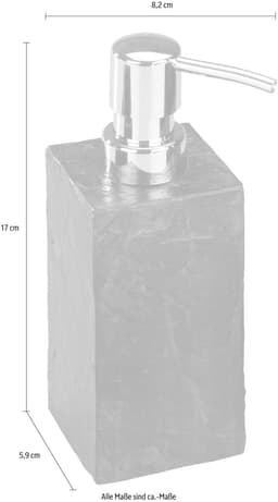 WENKO Seifenspender Slate Rock | Grau