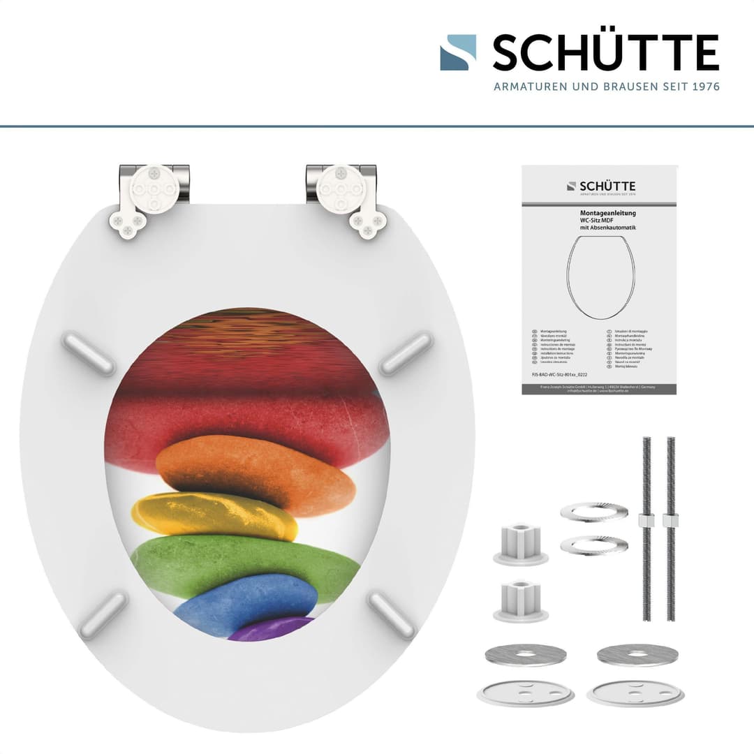 Schütte WC-Sitz Colorful Stones | Mehrfarbig