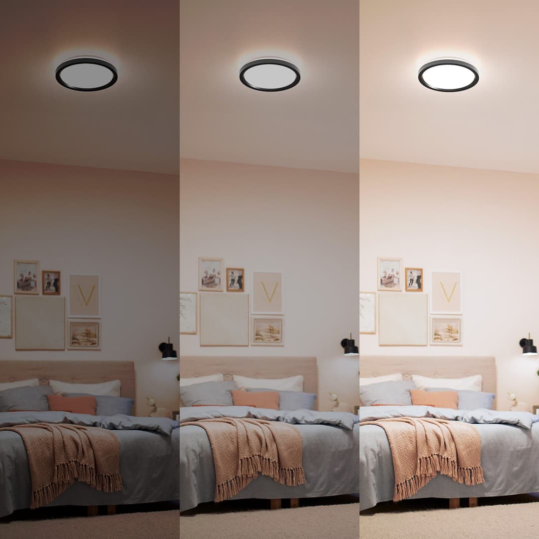 Philips LED Deckenleuchte All-In-One | Schwarz