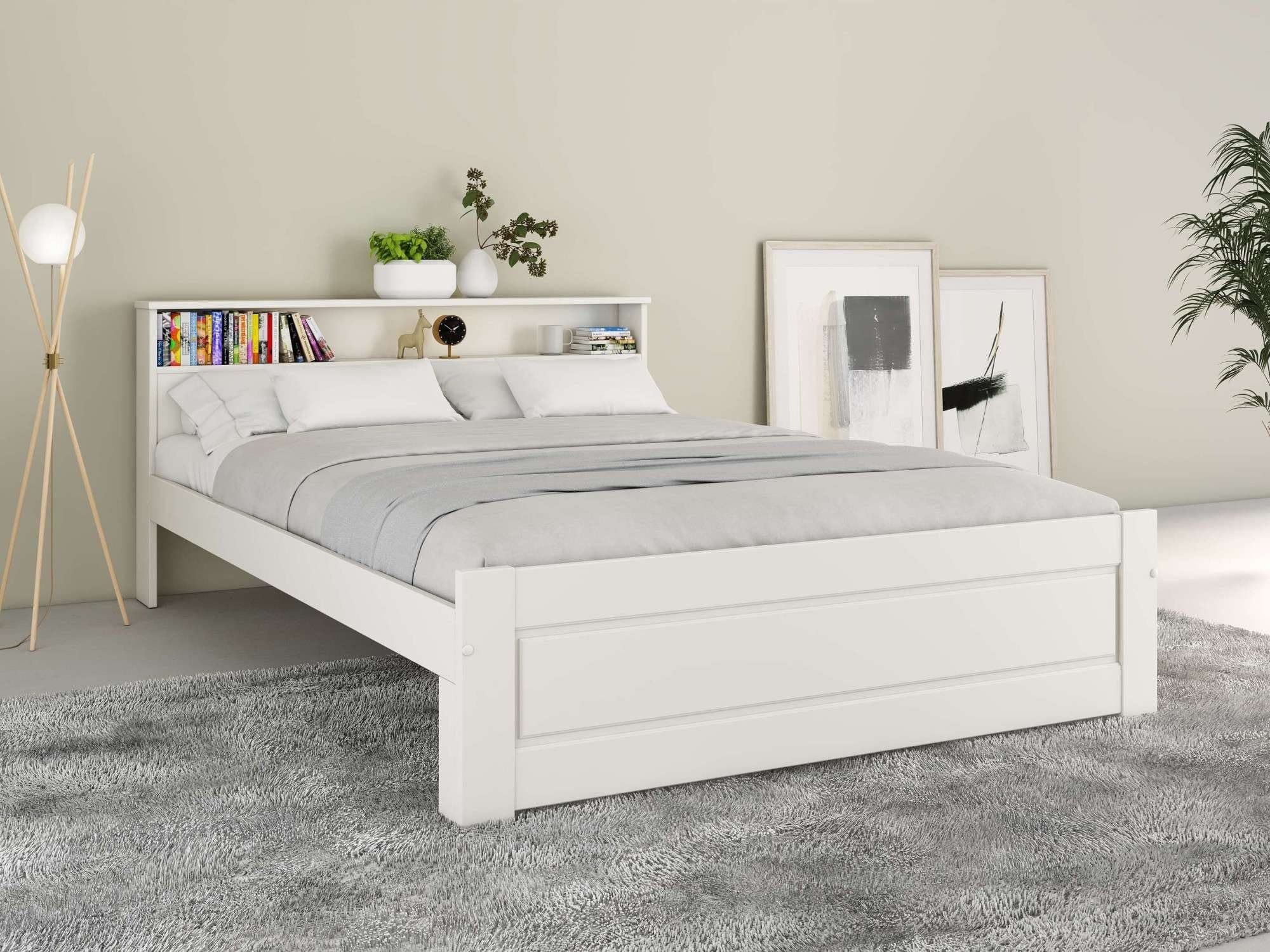 OTTO home Massivholzbett FLAVION | Weiß