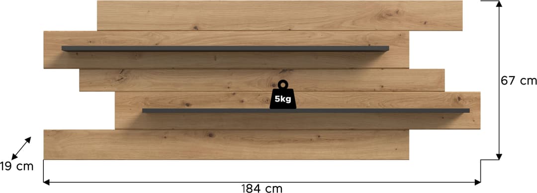 Home affaire Wandboard REHAT | Holztöne