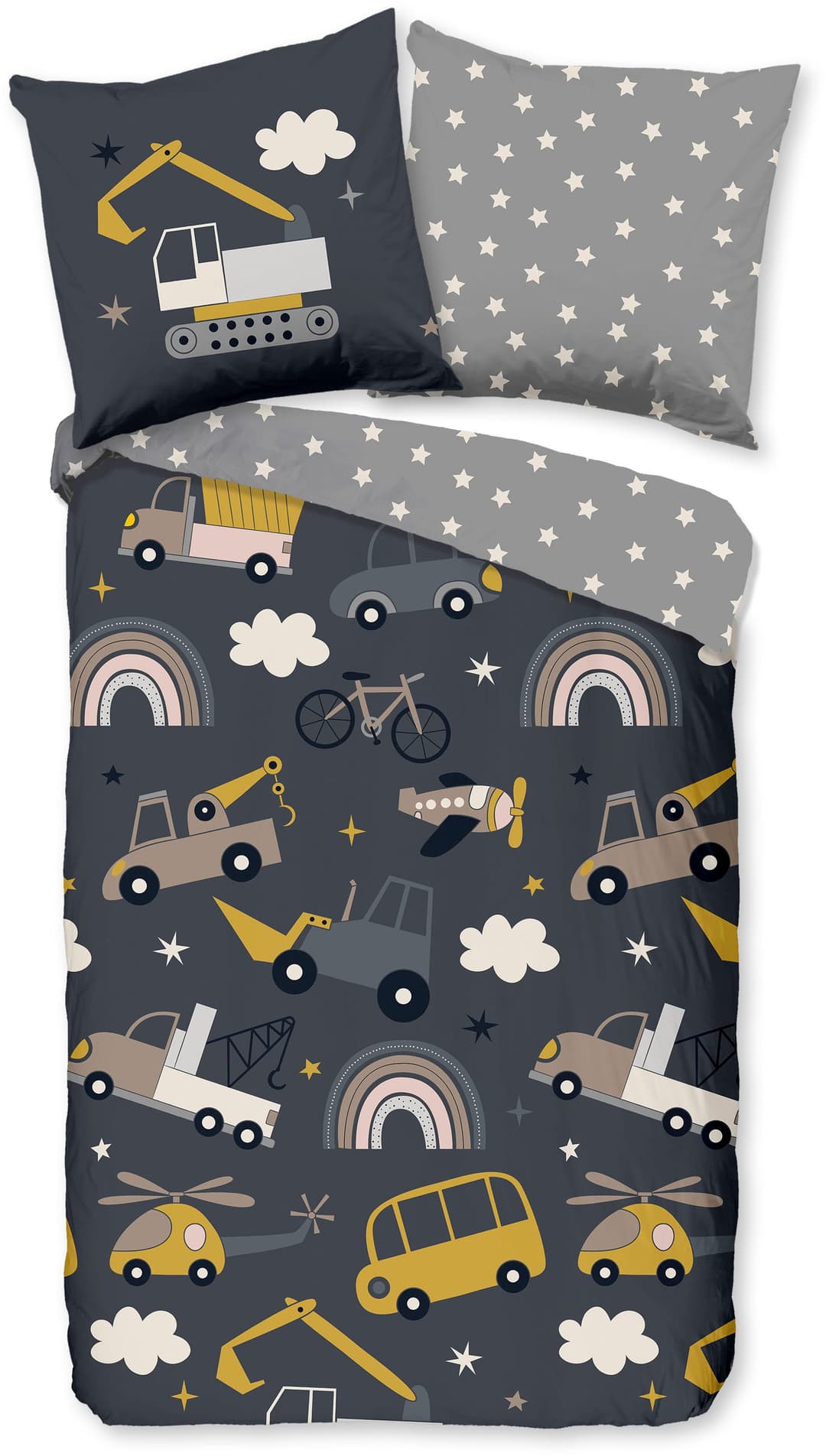 good morning Kinderbettwäsche Rush | Grau