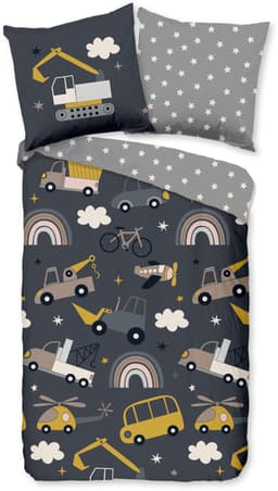 good morning Kinderbettwäsche Rush | Grau
