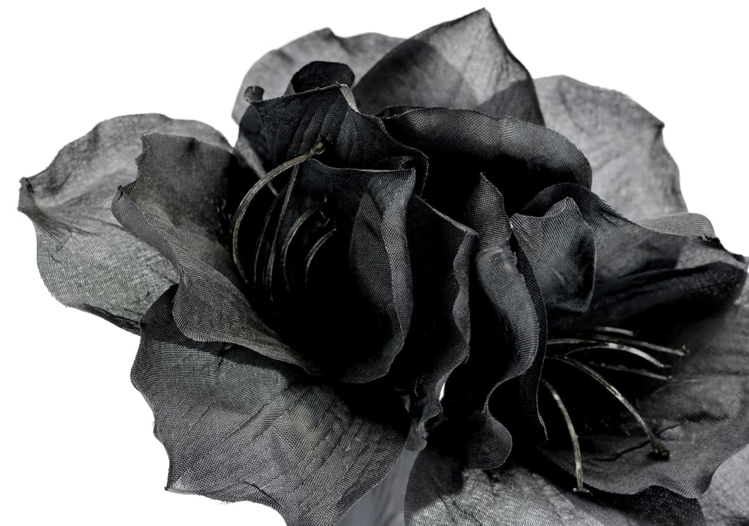 Kunstblume Amaryllis 2er Set | Schwarz