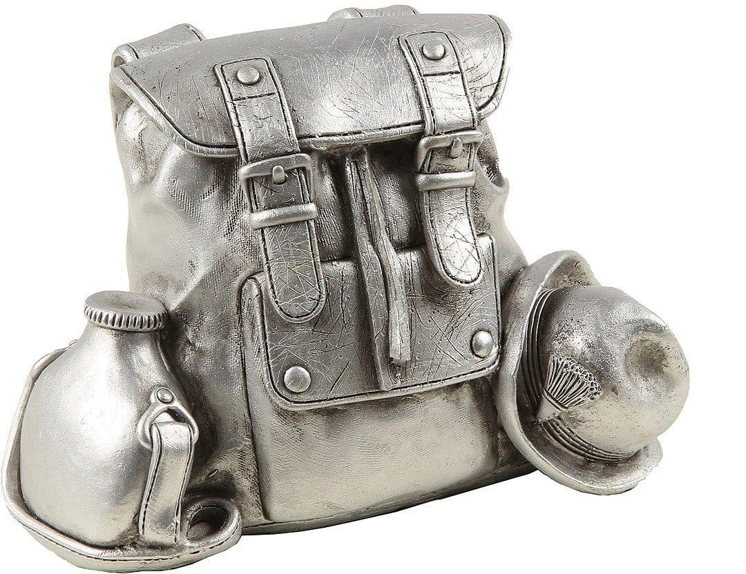Ambiente Haus Spardose Rucksack | Silber