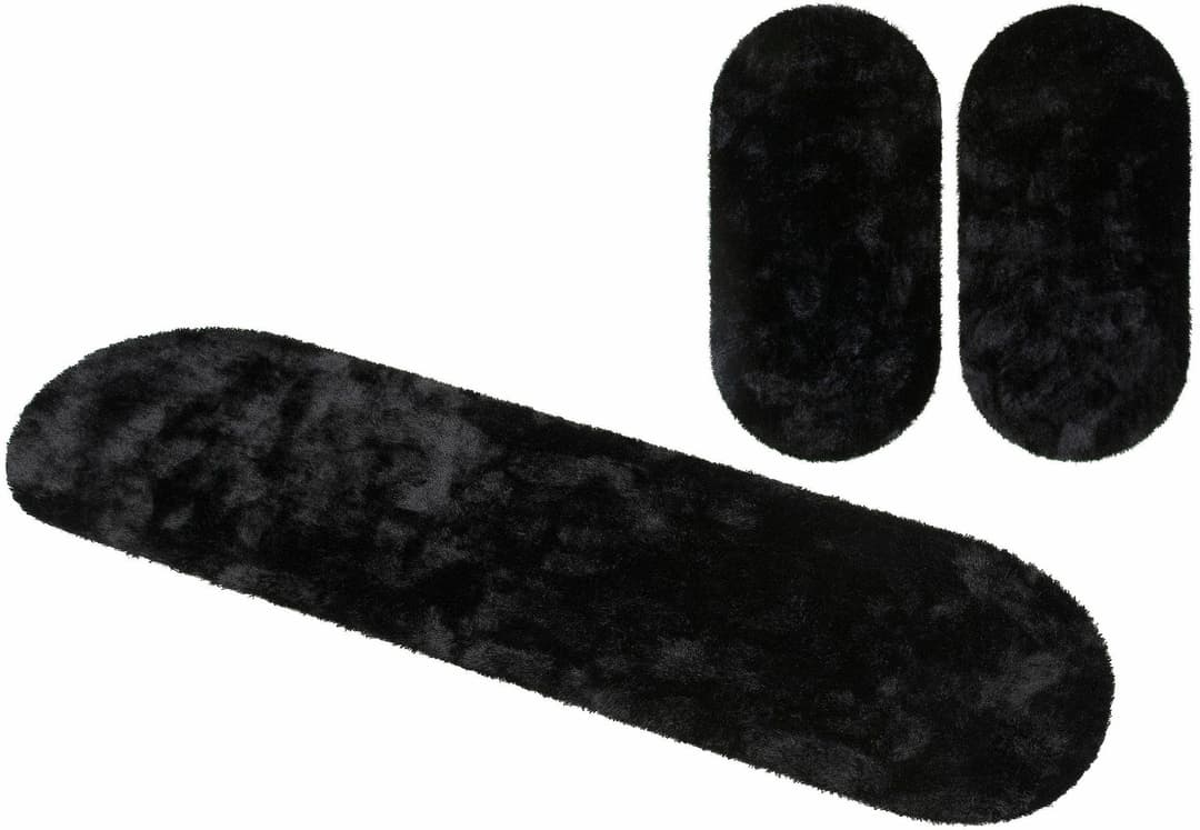 Bruno Banani Hochflor-Bettumrandung Dana Teppich | Schwarz