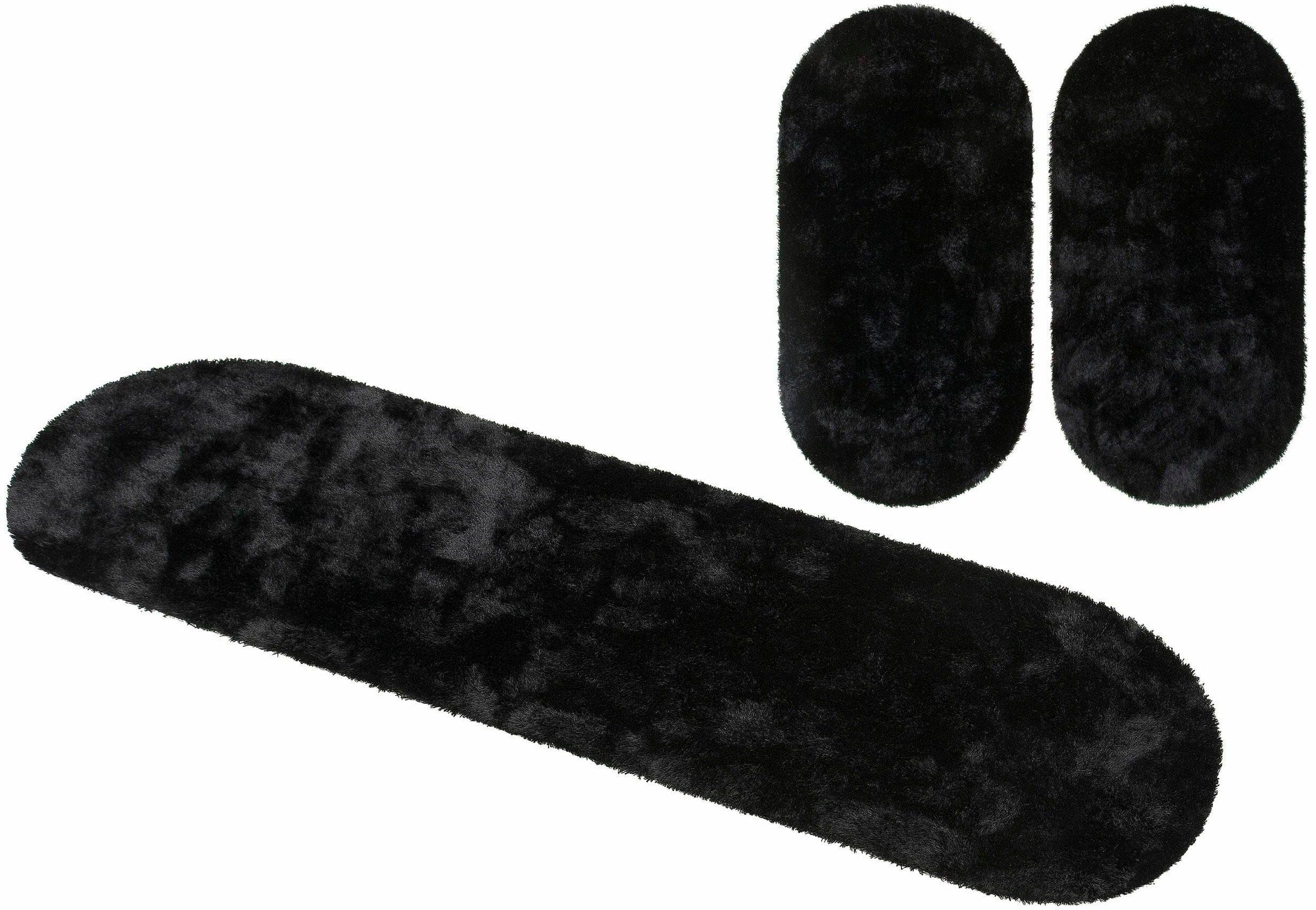 Bruno Banani Hochflor-Bettumrandung Dana Teppich | Schwarz