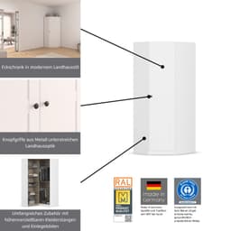 rauch Eckkleiderschrank YLVA | Weiß