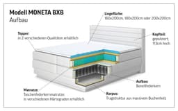 Home affaire Boxspringbett Cavan | Grau
