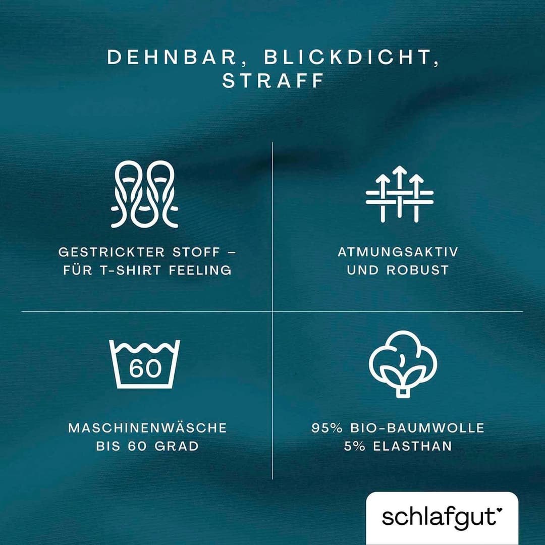 Schlafgut Spannbettlaken PURE | Blau