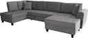Trends by HG Wohnlandschaft Moritz U-Form | Grau 4