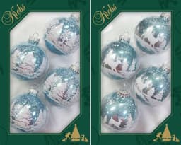 Krebs Glas Lauscha Weihnachtsbaumkugel Winterwald | Mehrfarbig