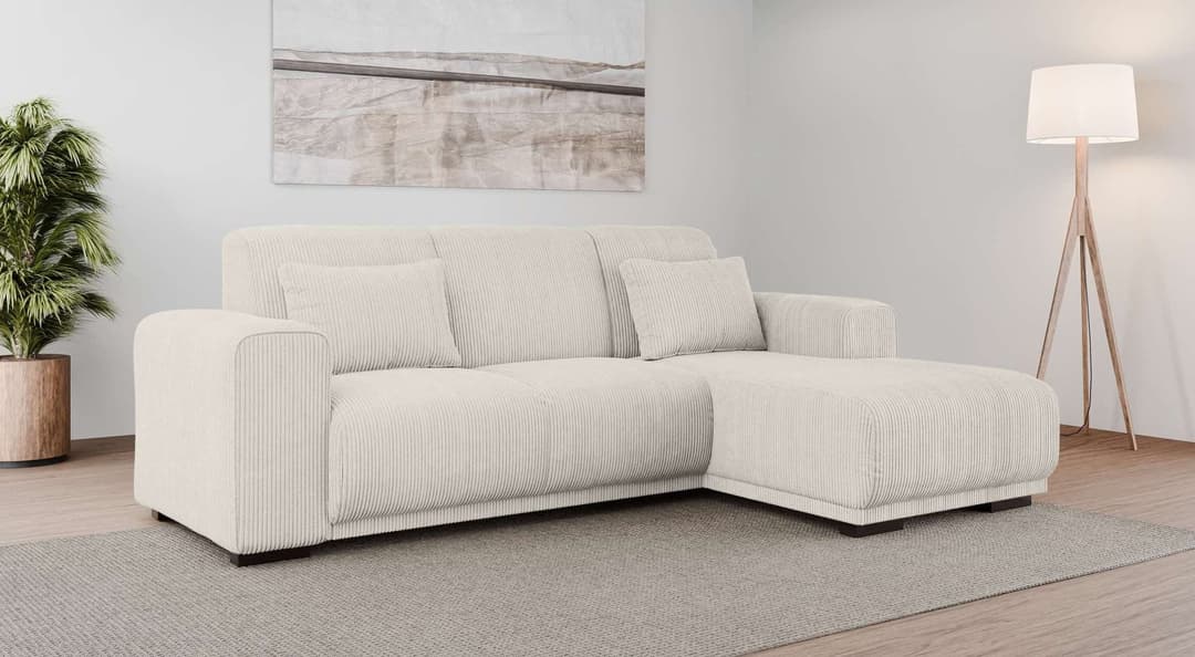 Home affaire Ecksofa BORNHOLM L-Form | Beige