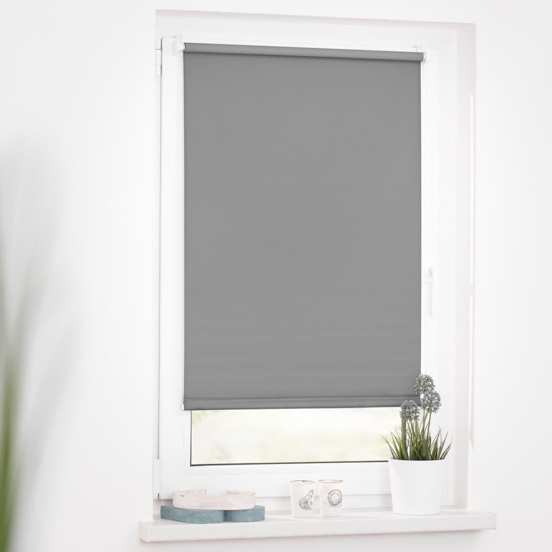 Seitenzugrollo Uni Rollo | Grau