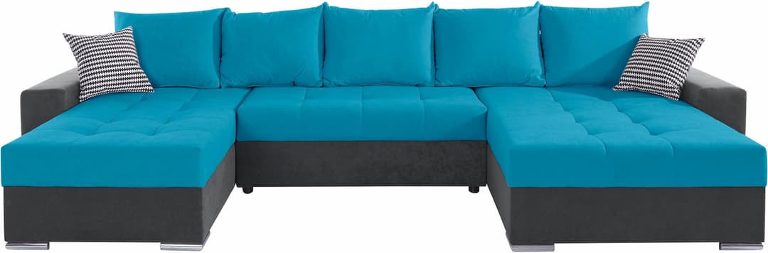 COLLECTION AB Wohnlandschaft Josy XXL U-Form | Blau