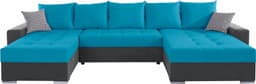 COLLECTION AB Wohnlandschaft Josy XXL U-Form | Blau