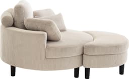 ATLANTIC home collection Loveseat Ravi Sessel | Beige