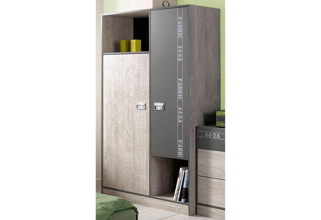 Parisot Kleiderschrank Fabric | Grau