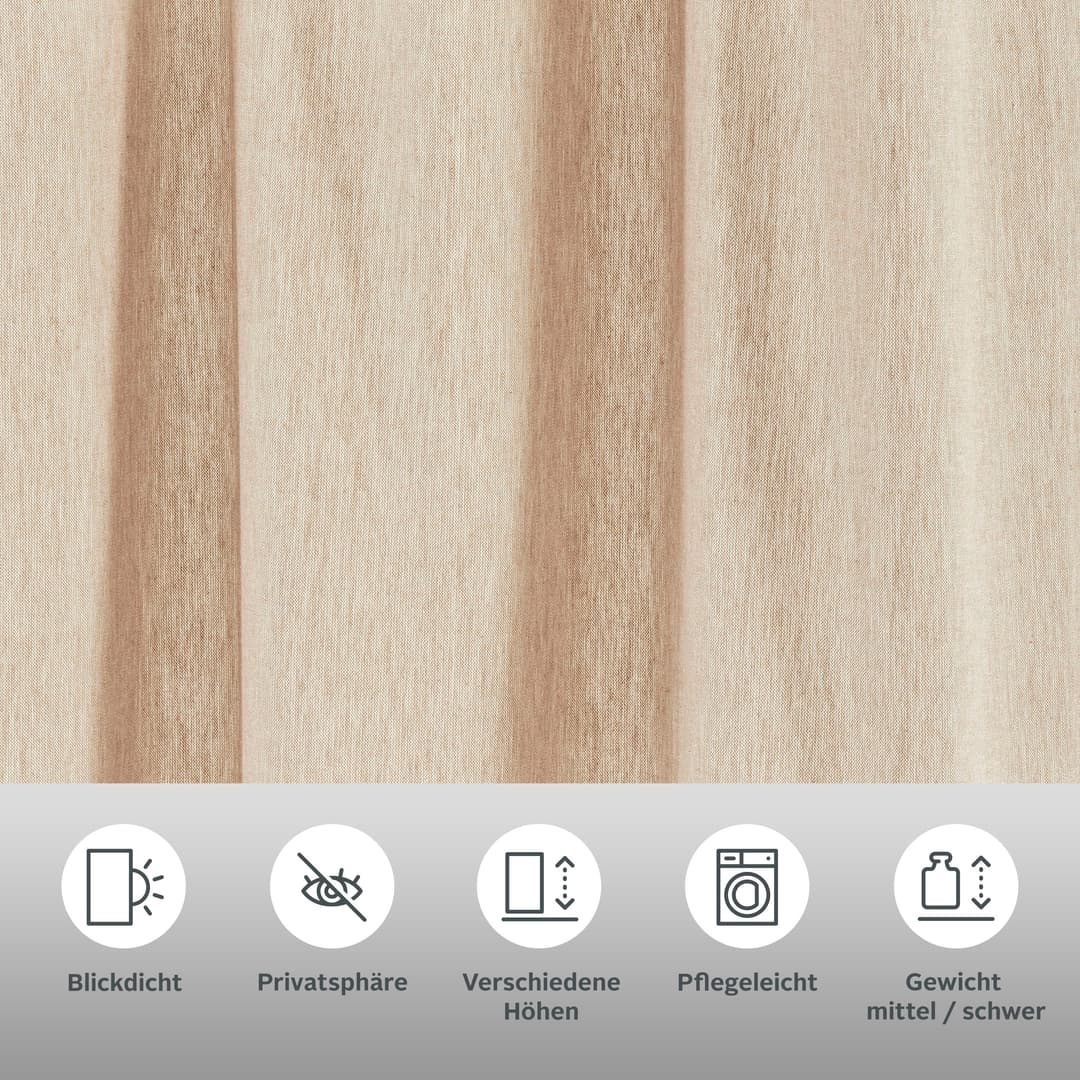 LeGer Home by Lena Gercke Gardine Jada | Beige