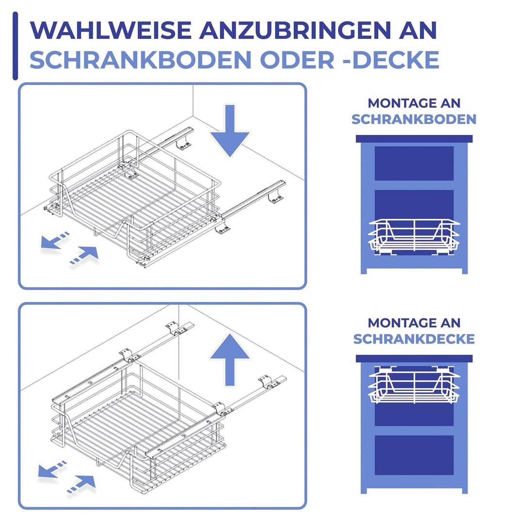 Maximex Auszug Ablagekorb | Silber