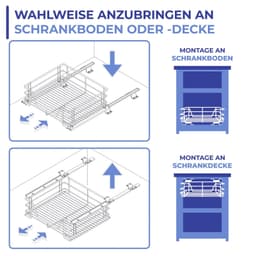 Maximex Auszug Ablagekorb | Silber
