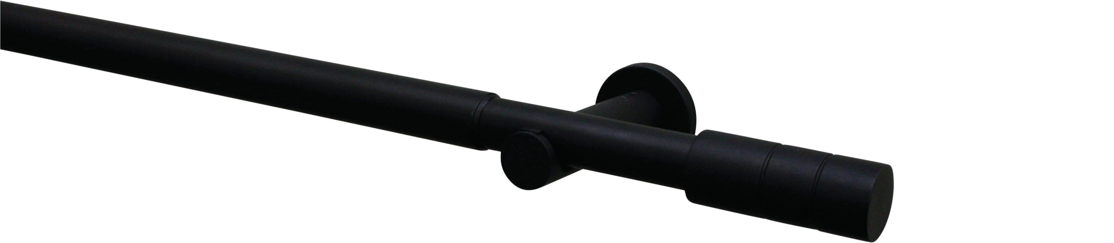 GARDINIA Gardinenstange Set Metall | Schwarz