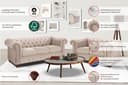 Home affaire Chesterfield-Sofa 3-Sitzer | Beige 2