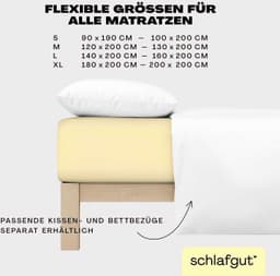 Schlafgut Spannbettlaken EASY JERSEY | Gelb