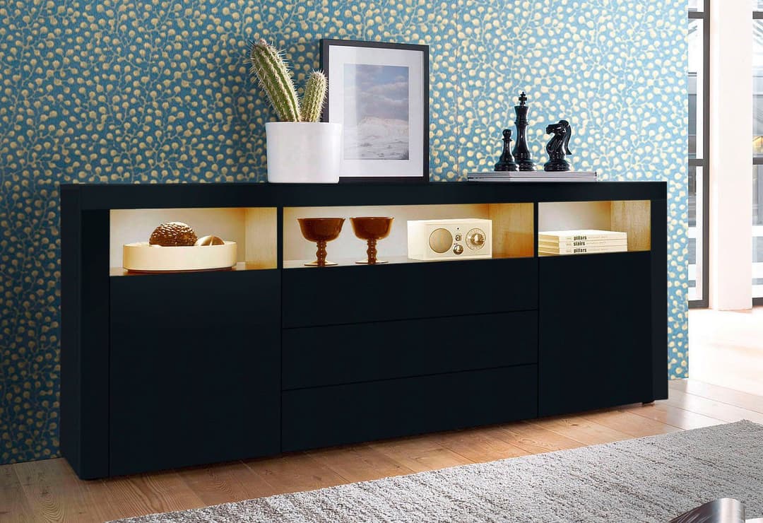 borchardt Möbel Sideboard Santa Fe | Schwarz