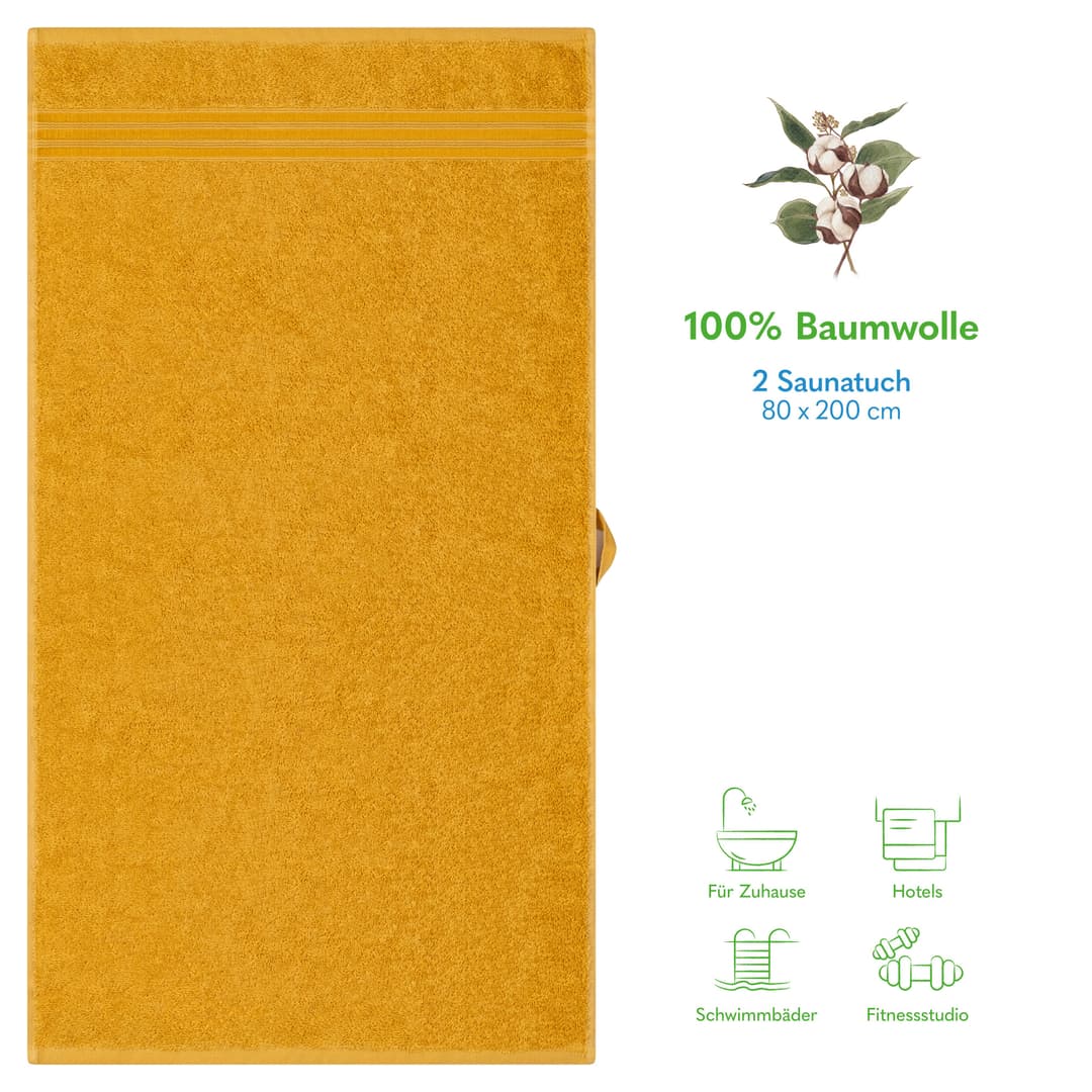 HAMMETEX Saunatuch | Gelb