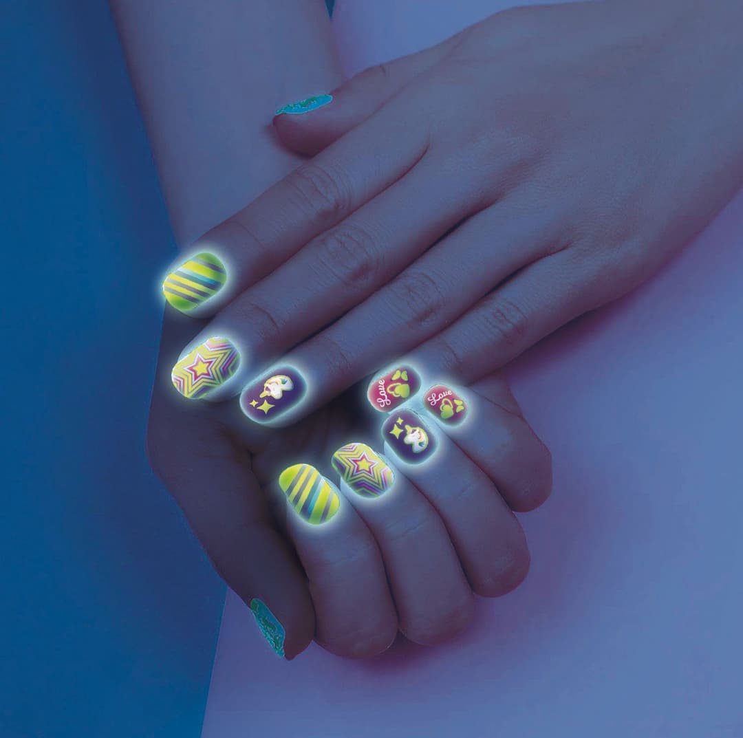 Clementoni® Kreativset Crazy Chic, Fluoreszierende Nägel | Mehrfarbig