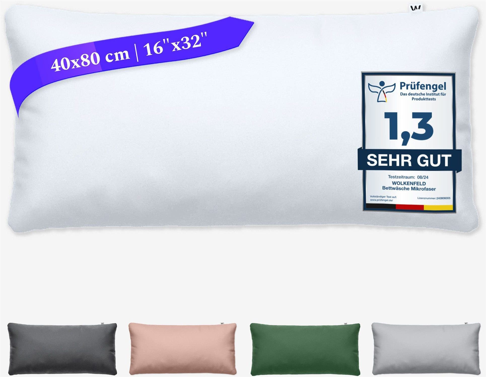 Wolkenfeld Kissenbezug Mikrofaser | Weiß