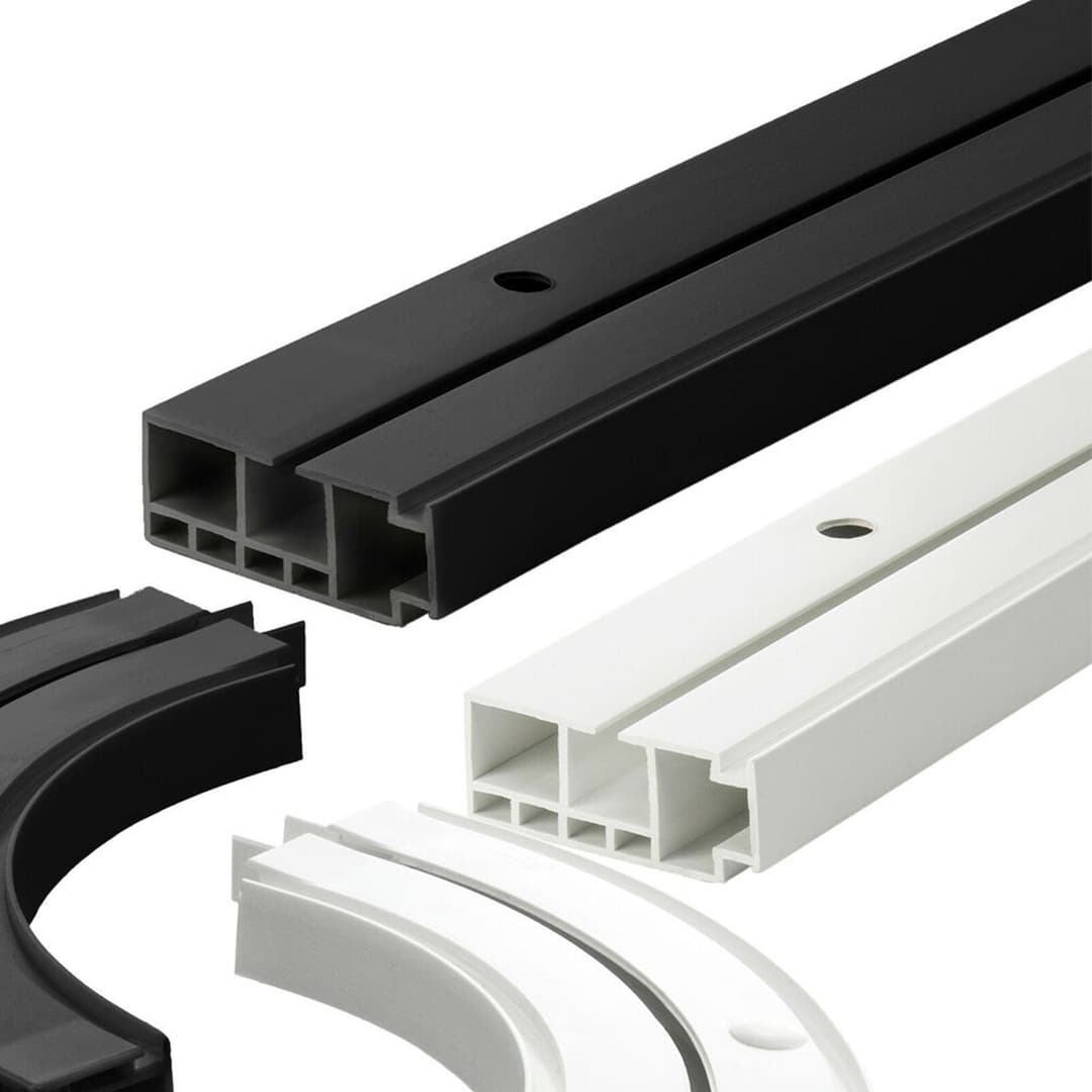 SN DECO GROUP Gardinenschiene Rundbogen | Weiß