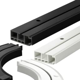 SN DECO GROUP Gardinenschiene Rundbogen | Weiß