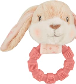 Sterntaler® Greifling Hase Hanni mit Silikonring, mit Rassel | Rosa