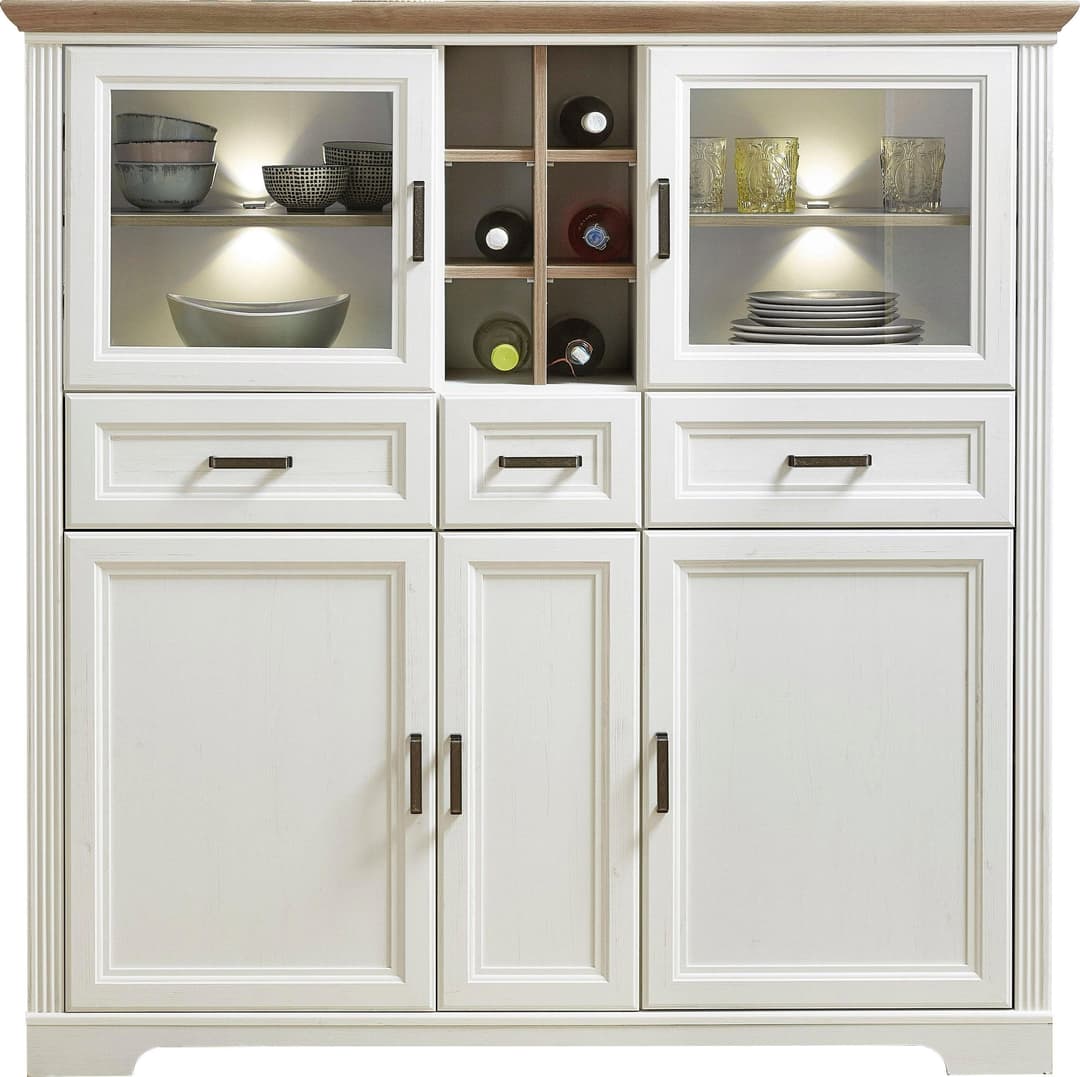 Innostyle Highboard Jasmin | Weiß