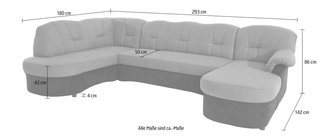 DOMO collection Wohnlandschaft Flores | Mehrfarbig