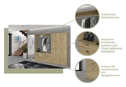 Home affaire Garderoben-Set Trondheim | Holztöne