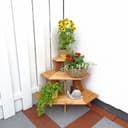 Promadino Blumenständer Blumentreppe Ecke | Braun 2
