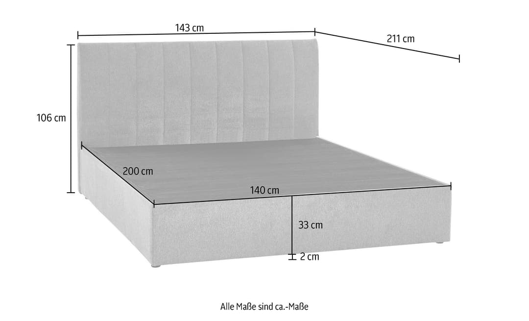 ATLANTIC home collection Boxbett Alva | Grau